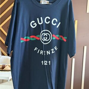 Gucci Dark Blue Graphic Tee